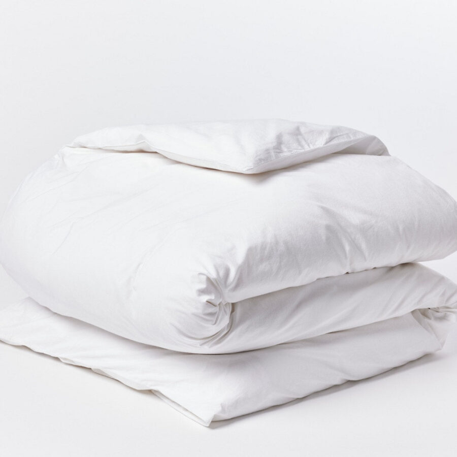 White Classic Percale Duvet Cover for Everyday Comfort