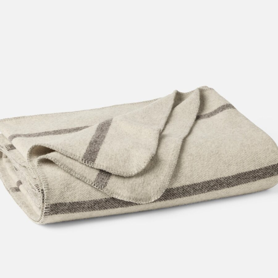 Soft Gray Classic Wool Bed Blanket for Everyday Comfort