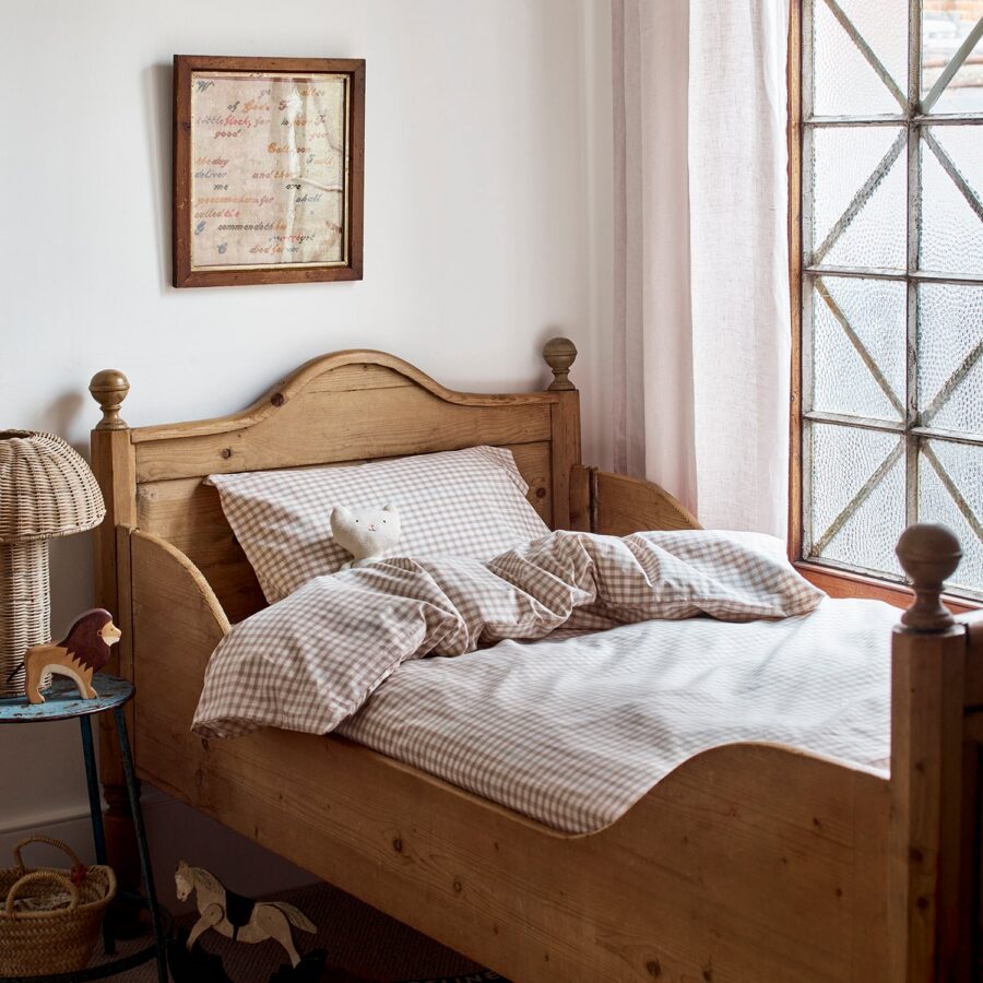 Gingham Cotton Bedding Set Collection