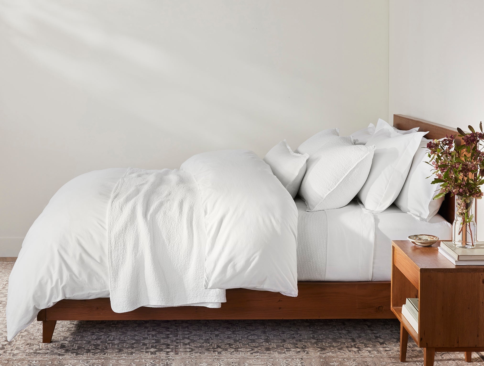 White Classic Percale Pillow Sham for Everyday Style 2 - Image 6