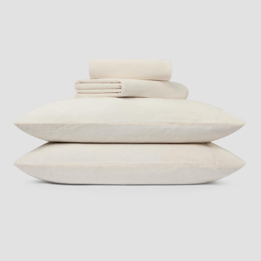 Pearl Linen Blend Bedding Set