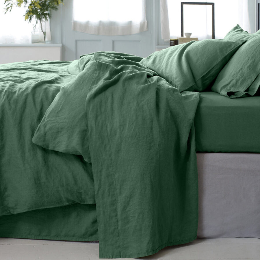 Linen Blend Flat Sheet Collection