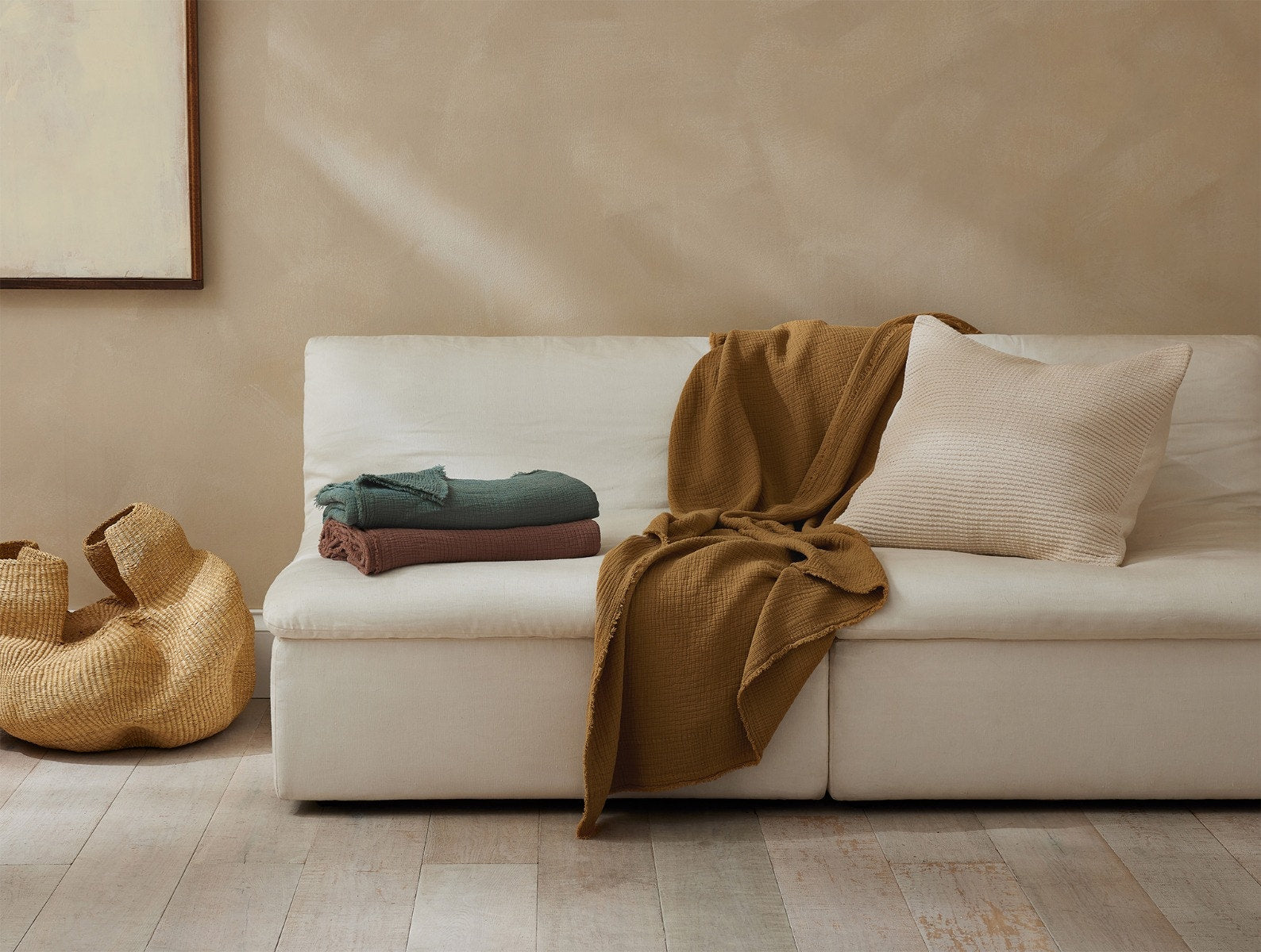 Hazel Textured Textile Throw Blanket for Everyday Comfort - Image 2